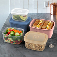 Nouvelle Tendance Boîte à Lunch en Silicone Qualité Alimentaire, Boîte de Rangement Congélateur, Boîte de Conservation Fruits et Légumes, Boîte de Sub-emballage Congelé, Boîte de Fraîcheur