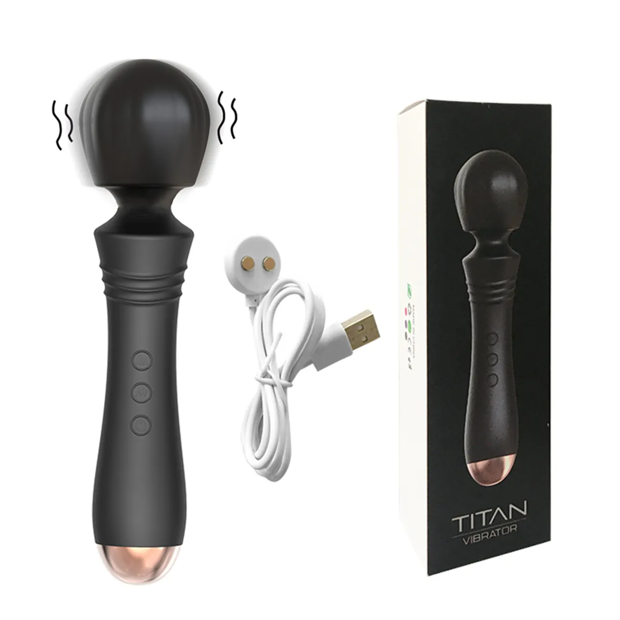 Không dây Vibrator Wand Massager cho phụ nữ âm vật kích thích cho cơ bắp người lớn USB sạc Khác Sản phẩm massage