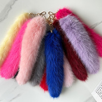Vente en Gros de Queue de Faux Raton Laveur 20-40cm Moelleux Bon marché Queue de Fourrure de Renard pour Décoration Queue de Fourrure en Peluche