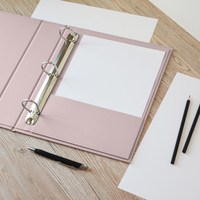 Carnet de Notes en Cuir Vegan PVC Pu, Classeur à Six Trois, 6 3, Classeurs à Anneaux, Rechargeable A4