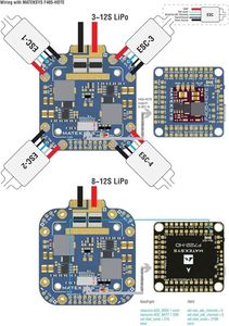 Matek FCHUB-12S V2 12S PDB <b>Power</b> <b>Hub</b> 4x70A ESC 440A Current Sensor Dual BEC 5V/12V for FPV Fixed Wing VTOL UAV - Product Image 6