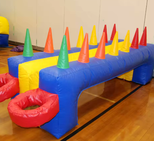 Jeu de course gonflable compétitif, structure gonflable sportive pour parc urbain, enfants et adultes, bon prix, en promotion - Product Image 1