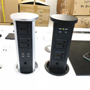 Universal <strong>Plug</strong> Hydraulic <strong>Pop</strong> <strong>up</strong> Kitchen <strong>Socket</strong> with Dual Usb Charger / air Spring Electric Tabletop <strong>Pop</strong> <strong>up</strong> <strong>Socket</strong> Outlet - Product Image 2