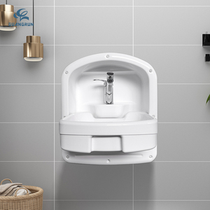 <span class=keywords><strong>Lavandino</strong></span> da <span class=keywords><strong>Bagno</strong></span> Moderno in Acrilico Bianco Incorporato Pieghevole Spessore 5mm Leggero 464*546.7*153mm per <span class=keywords><strong>Camper</strong></span> Roulotte Rimorchio Tiny House - Product Image 1