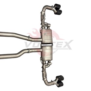 Vortex Titanium Catback <b>Sandblasted</b> Performance Valve Control Muffler for Porsche Cayenne 957 2006-2010 Sport Sound - Product Image 2