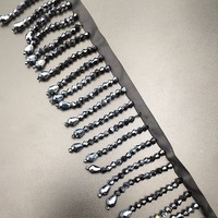ZSY Garniture de franges de gland de perles de cristal de haute qualité pour la décoration de robe