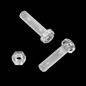 M3 -M12 DIN7985 Vis à boulon acrylique transparente en plastique transparent à tête cruciforme Phillips Pan Round Head - Product Image 3