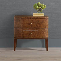 Commode d'appoint de luxe moderne en bois de palissandre de haute qualité, écologique et durable, avec 2 tiroirs, pour chambre et hôtel