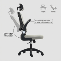 Fauteuil ergonomique au design moderne, dossier réglable en hauteur, rembourré, confortable, en maille, pour la maison, le bureau, l'hôpital, l'hôtel