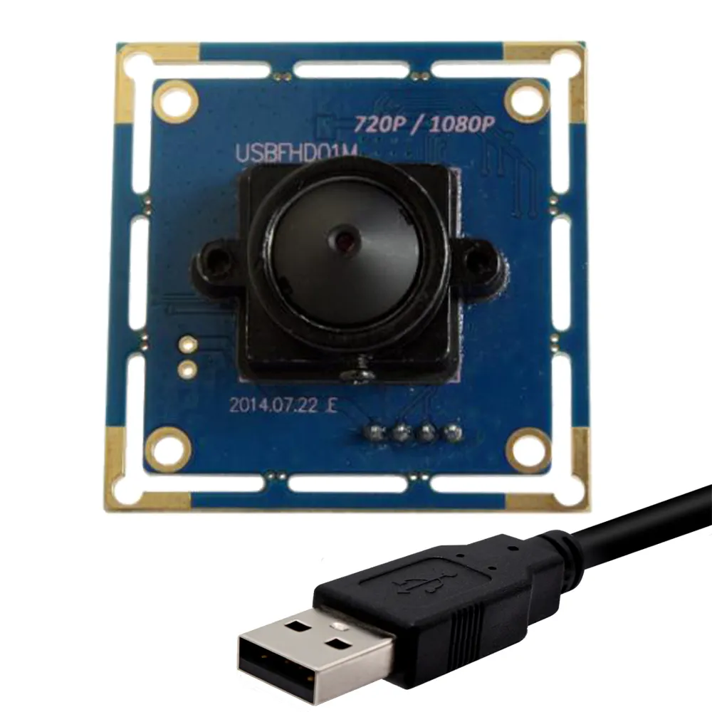 Elp 2mp 1080P Hd Mini Usb Camera Module Cmos Uvc Ov2710 100fps 60fps 30fps High Speed Usb Webcamera Met 3.7Mm Mini Lens