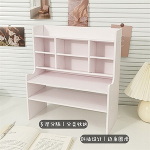 Office Organizer Multi Tier Desktop Shelf 5 Layers Storage Box For Desk And Bedroom Moisture Proof Rectangle Standing Type - Product Image 2