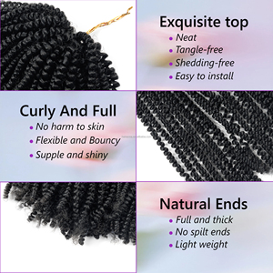 Capelli Sintetici per Trecce Crochet Spring Twist 10\", Estensioni <span class=keywords><strong>Afro</strong></span> Twist per Donna - Product Image 5