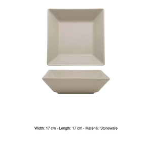 Boston Sand Deep Plate 17 × 17 cm Square Stoneware M1934 - Product Image 3