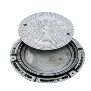 Compression Resistance Round And Square Ductile Iron Cast Iron Manhole Cover With Iron Frames