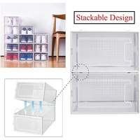 Lot de 18 organiseurs de rangement pour chaussures empilables, cubes à chaussures pliables et polyvalents pour baskets