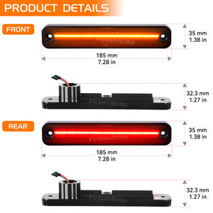 4 Uds. Lente transparente ámbar/rojo LED señal de giro luz de posición lateral para <span class=keywords><strong>Ford</strong></span> Bronco1978-1979 Econoline Van 1975 ~ <span class=keywords><strong>1991</strong></span> - Product Image 2