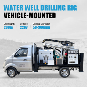 Petite foreuse hydraulique diesel montée sur camion pour puits d'eau, 200 m, pour l'Afrique - Product Image 5