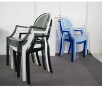 Vente en gros en usine Tabouret en acrylique Chaise de mariage transparente Fauteuil de salle à manger en plastique avec fête