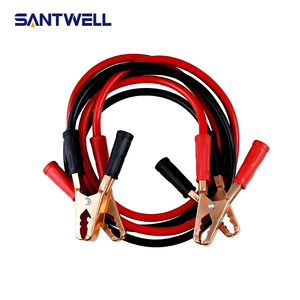 Heavy Duty 1/0 AWG Pure Copper Jumper <b>Cables</b>, 1-5M Car <b>Battery</b> Booster <b>Cables</b> with Alligator Clips for 12V/24V Emergency Start - Product Image 1
