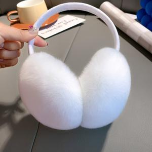 <span class=keywords><strong>Cache</strong></span>-oreilles en fourrure de lapin Rex entière, grande taille, en peluche, protection contre le froid et le gel, polyvalents et tendance, pour femmes, hiver, chaud - Product Image 6