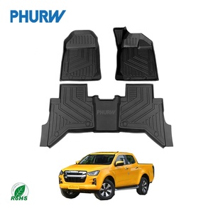 อุปกรณ์ตกแต่งภายในรถยนต์ PHURW พวงมาลัยขวา 5 ที่นั่ง แผ่นรองพื้น TPE 5 มิติ สำหรับรถยนต์ ISUZU <span class=keywords><strong>D</strong></span>-<span class=keywords><strong>MAX</strong></span> <span class=keywords><strong>2020</strong></span>+ พวงมาลัยขวา - Product Image 1