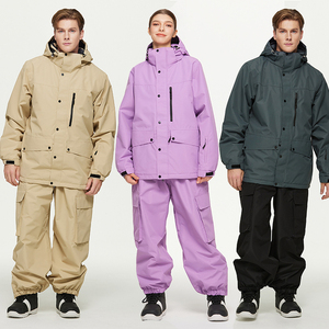 Combinaison de ski d'hiver pour hommes et femmes <span class=keywords><strong>Veste</strong></span> de neige imperméable et chaude Pantalon coupe-vent Outdoor Mountain Snowboard Wear Set Ski Outfit - Product Image 1