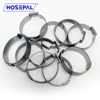 HosePal Collier de serrage à sertir en acier inoxydable à une oreille avec interverrouillage mécanique pour raccord de tuyau en vinyle ou polyéthylène