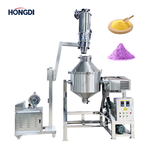 Mélangeur automatique à double cône en acier inoxydable avec agitateur interne à ruban et alimentateur sous vide - Product Image 1