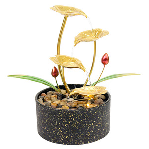 Minimalist Water Flowing Ornament Plastic Iron Electric Desk Decor For Living Room Bedroom Entrance <b>Hall</b> TV <b>Stand</b> - Product Image 5