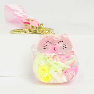 Porte-clés en acrylique avec perles lettres - Porte-clés couleur pastel scintillant pour sac à dos, sac à main, voiture, charmant cadeau avec perles alphabet - Product Image 3