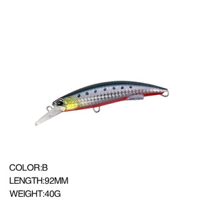 Lavello minnow esche da pesca 40g 92 millimetri artificiale dura esche da pesca in plastica con Plastica Bionico Breve Lingua acqua salata richiamo di pesca - Product Image 6