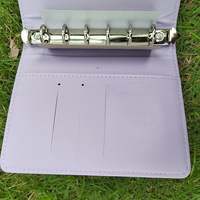 Nouveauté : Portefeuille classeur A7 couleur macaron, 6 anneaux, carnet de budget à feuilles mobiles, couverture en cuir PU