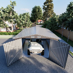 Abri de jardin extérieur en métal imperméable 20*10 pieds avec double porte, abri utilitaire et carport pour voiture, camion, vélo, jardin - Product Image 4