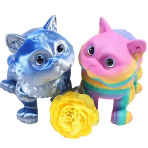 Nuevo Producto Transfronterizo: Figura de Gato de Pelo Corto Impresa en 3D de Cristal con Articulaciones, Figura de Animal Pequeño, Venta al por Mayor Disponible - Product Image 5
