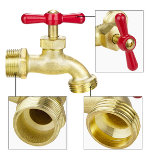 TMOK RTS DN15 1/2 "placage polonais en alliage de <span class=keywords><strong>zinc</strong></span> tuyau d'arrêt de <span class=keywords><strong>jardin</strong></span> robinet d'eau robinet Bibcock - Product Image 2