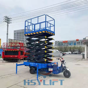 10m 500kg Selbst fahrende Dreirad-Scheren bühne Dreirädrige hydraulische Scheren bühne Luft arbeitstisch plattform - Product Image 2
