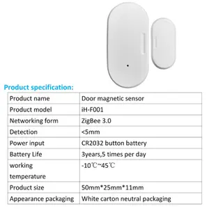 Einfaches sicheres Hausa larm system Tuya Tür magnets ensor Smart Tür alarms ensor Haustür Sicherheits alarmsystem