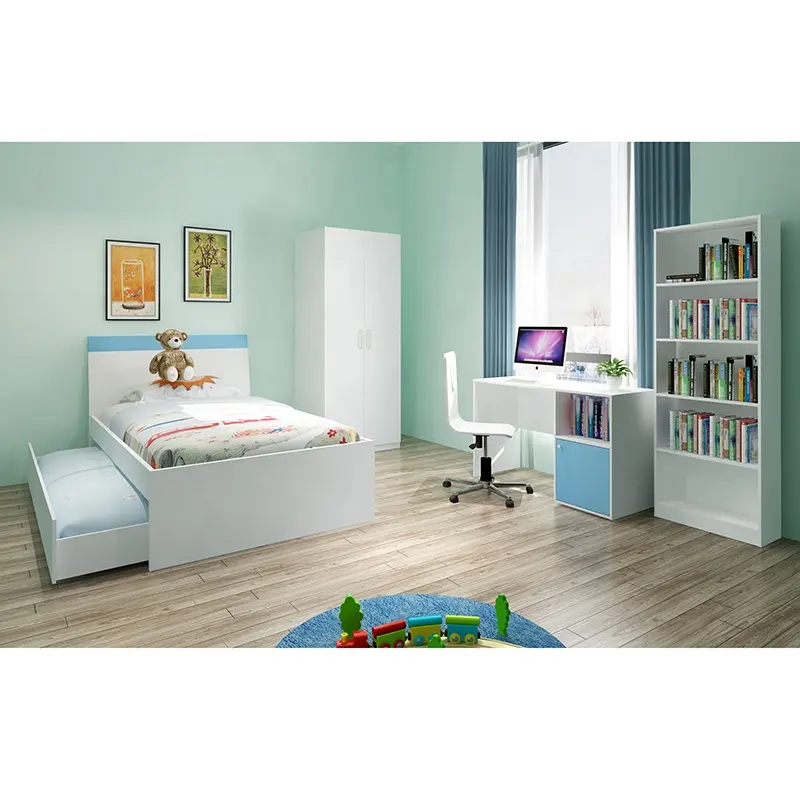 נובה מודרני קומפקטי עיצוב אחסון ילדים חדר JNBK001 ילדי ריהוט סט ילדים יום מיטה