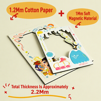 Bingkai Foto Magnet Kertas Katun Kustom Ringan Dekoratif untuk Kulkas, Pajangan Gambar, Suvenir, Grosir Pabrik