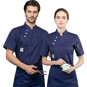 Bán Buôn 65% Polyester 35% Bông Đầu Bếp Áo Khoác Đầu Bếp Quần Áo Nấu Ăn Đồng Phục Khách Sạn Nhà Hàng Làm Việc Mặc - Product Image 1