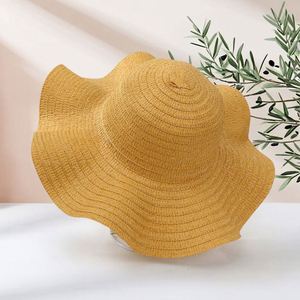 Sombrero de Paja Ancho para Mujer, Protección Solar UV, Ligero, Transpirable, para Viajes de Verano, Color Beige, Ala Ancha - Product Image 4