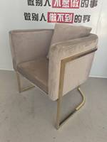 Fauteuil de loisirs rembourré à dossier épais velours Accent confortable en forme de C canapé fauteuil pour chambre salon salle à manger vanité