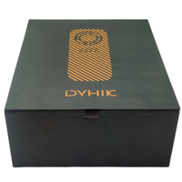 Boîte cadeau en carton magnétique durable personnalisable avec impression dorée pour mariage et bijoux, prix négociable