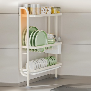 Cocina <span class=keywords><strong>de</strong></span> 3 niveles sobre el fregadero, vajilla, plato, cuenco, almacenamiento <span class=keywords><strong>de</strong></span> platos, estante <span class=keywords><strong>de</strong></span> secado <span class=keywords><strong>de</strong></span> platos <span class=keywords><strong>de</strong></span> <span class=keywords><strong>pared</strong></span>, <span class=keywords><strong>escurridor</strong></span> <span class=keywords><strong>de</strong></span> cubiertos - Product Image 3