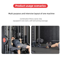 En gros, Rack de musculation multifonction 3x3 en acier de calibre 11 robuste pour salle de sport à domicile, avec Smith Machine, Functional Trainer et Cage à câbles