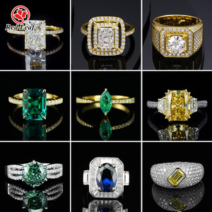 Redleaf 10k 14k 18K vàng trắng vòng vòng rực rỡ cắt DEF vvs 1CT 2ct kim cương Ruby đá IGI phòng thí nghiệm phát triển kim cương Nhẫn - Product Image 5