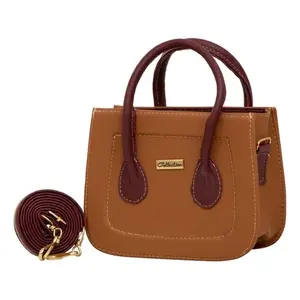 Bolso Bandolera Fana Liz Camel con Asa Única, Estilo Vintage, Cuero Genuino, Impermeable, para Uso Diario - Product Image 1