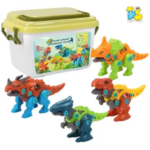 Kinderen Vroeg Educatief Diy Dinosaurus Speelgoed Nemen Elkaar Monteren Dino Speelgoed Elektrische Diy Dinosaurus Set