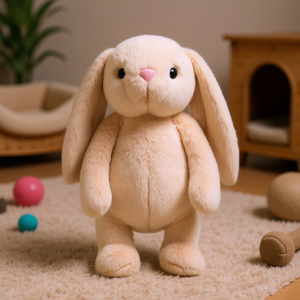 Juguete de peluche de conejo de 38 cm, animal de peluche suave para mascotas, juguete con sonido. - Product Image 3