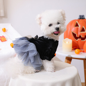 PETCIRCLE Ropa para Mascotas para Primavera y Otoño, Cachorros de Perro Pequeños, Trajes para Fiestas, Serie Oscura, Vestido de Novia Encantador - Product Image 2
